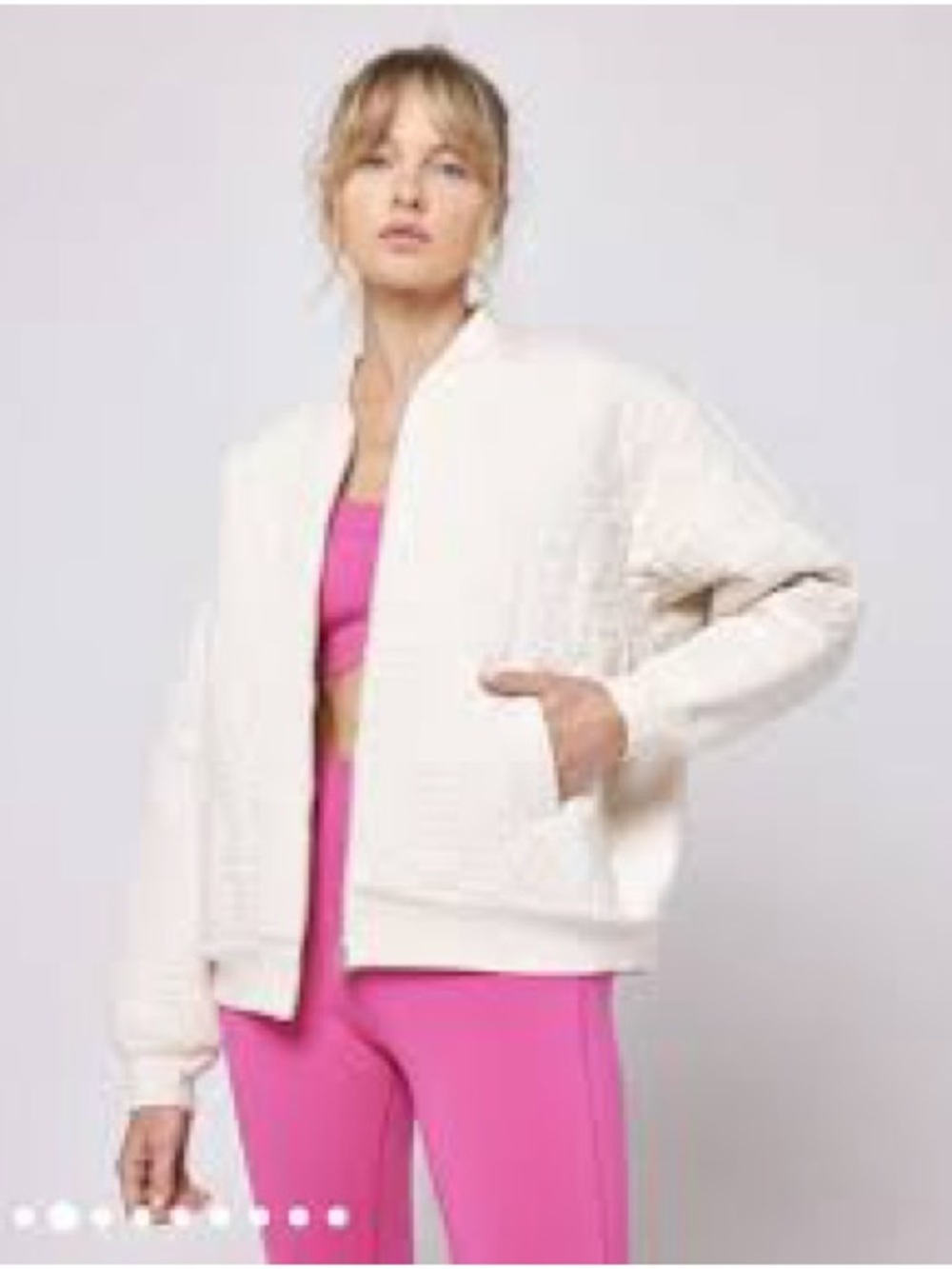 L*Space Altitude Quilted Bomber Jacket EUC